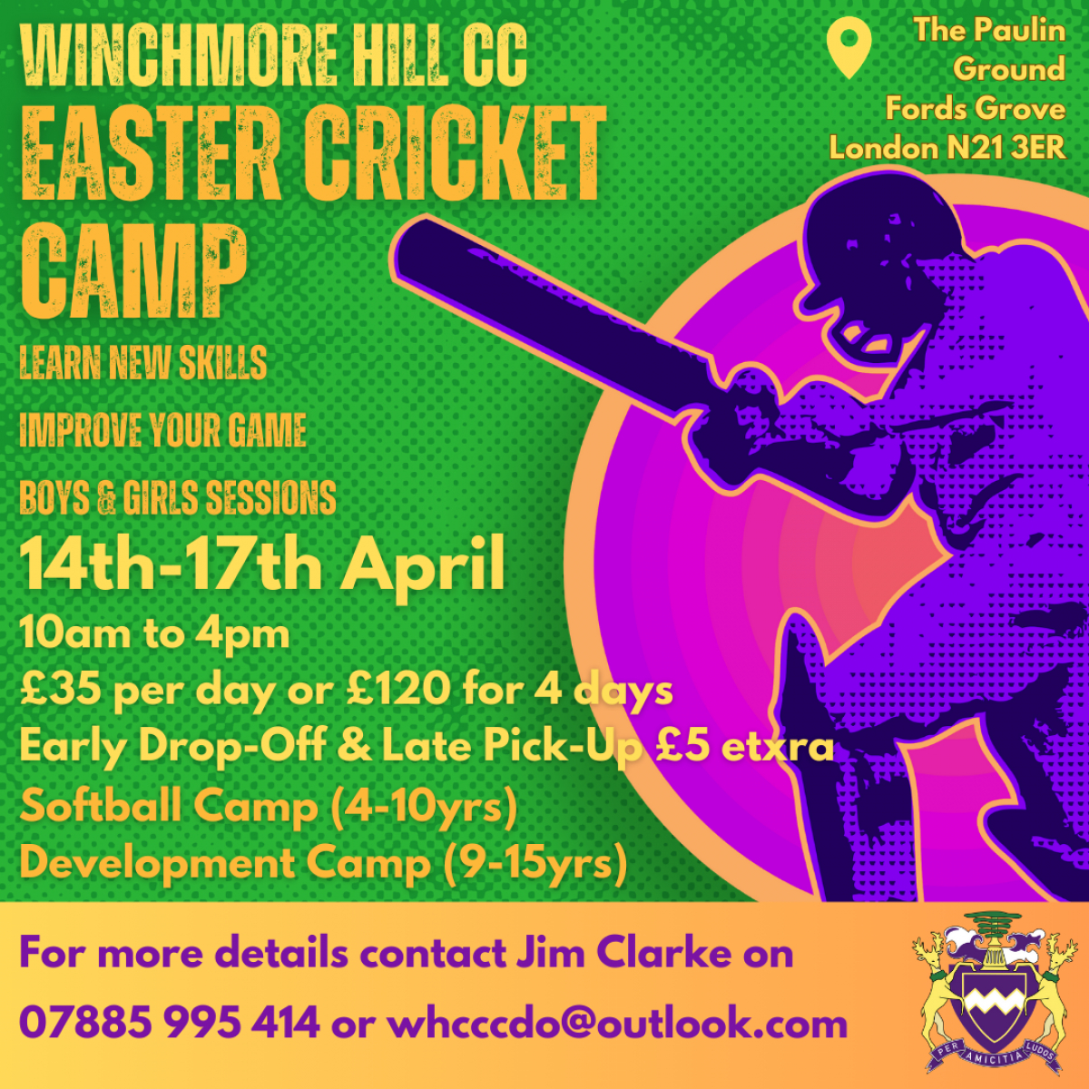 Cricket Camps Spring and Summer Cricket Camps 2025