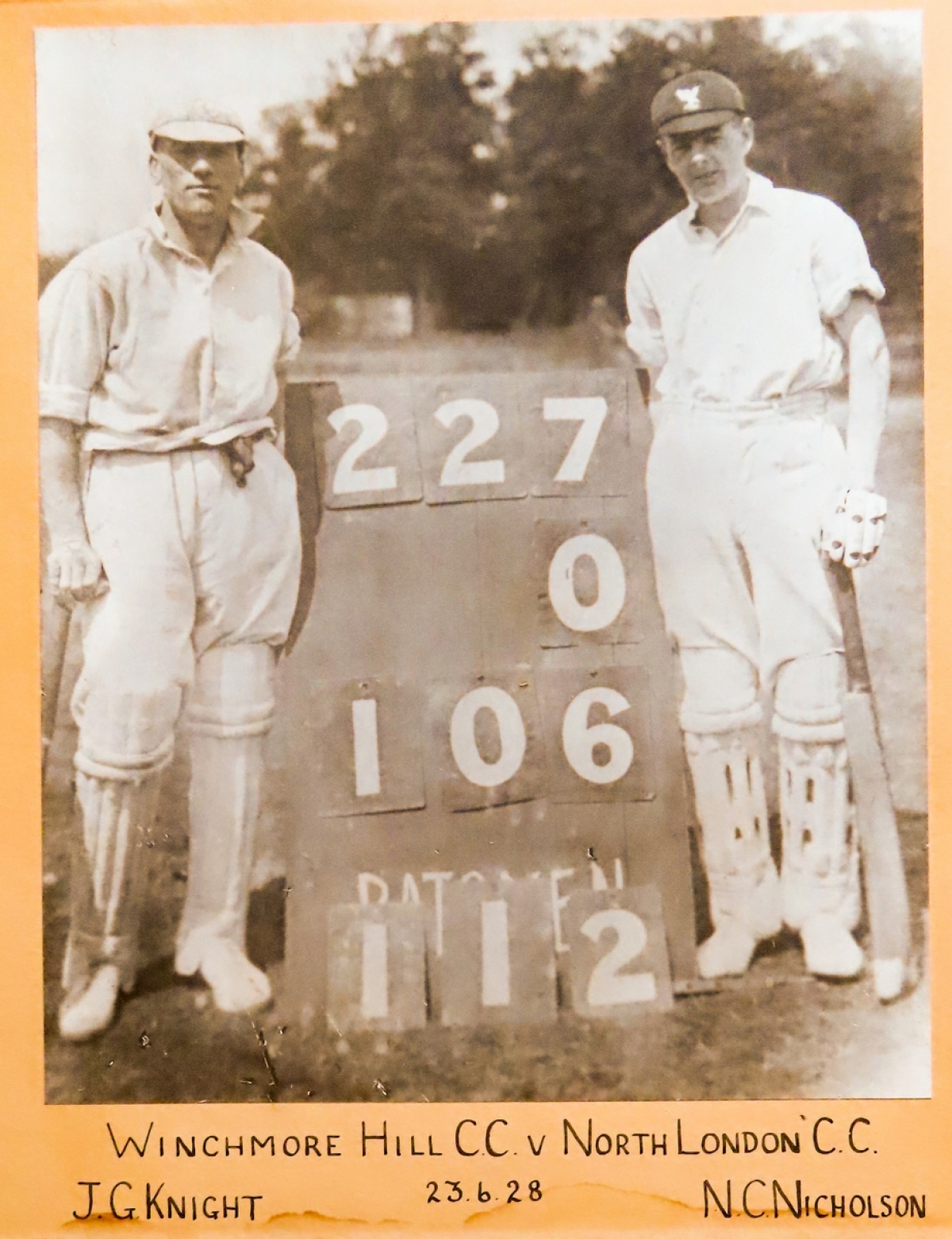 1928 - WHCC v North London CC 